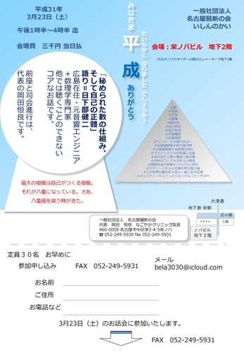 ３月２３日 みなさま 平成 ありがとう